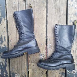 Black Dr. Marten's AirWair combat boots